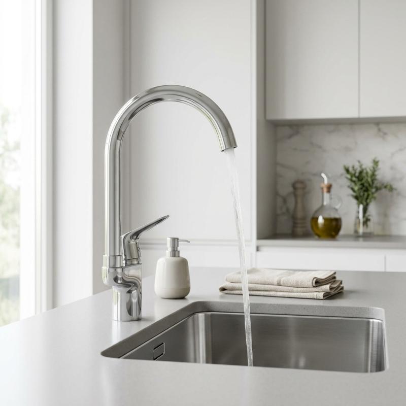 Aquanello Casa Keukenmengkraan Chroom met Bovenhendel CR-1202-CS